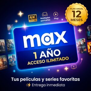 🍿 Max (HBO Max) Plan Anual 12 Meses 🎬