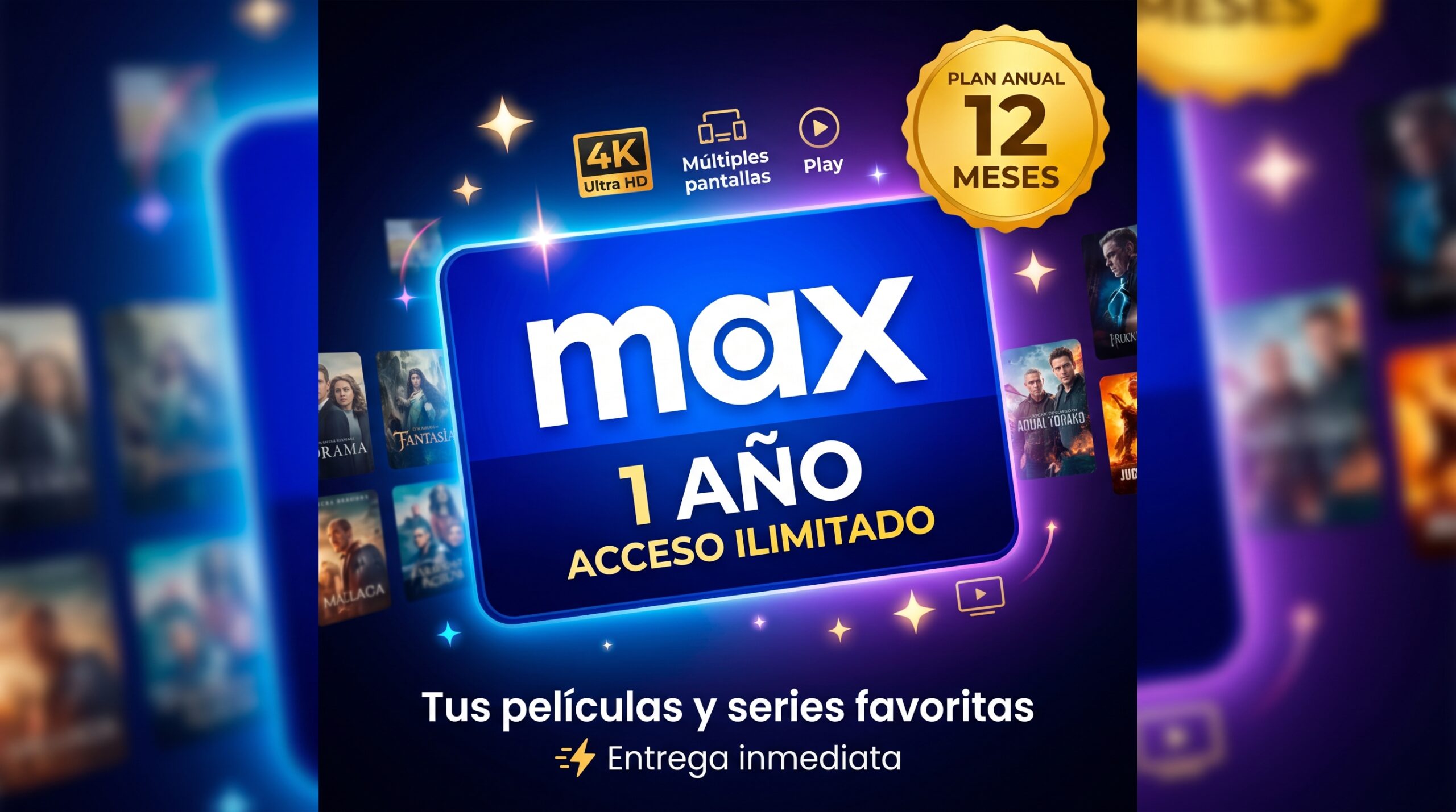 🍿 Max (HBO Max) Plan Anual 12 Meses 🎬