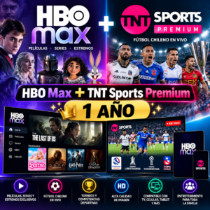 🎬⚽ HBO Max + TNT Sports Premium – 1 Año